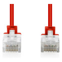 Õhuke patch-kaabel CAT 6 U-UTP 0,3m, punane