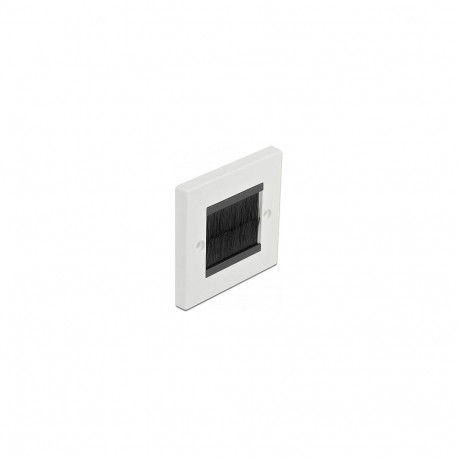"Delock Kabelmanagement Abdeckblende 86 x 86 mm mit schwarzen Bürstenstreifen"