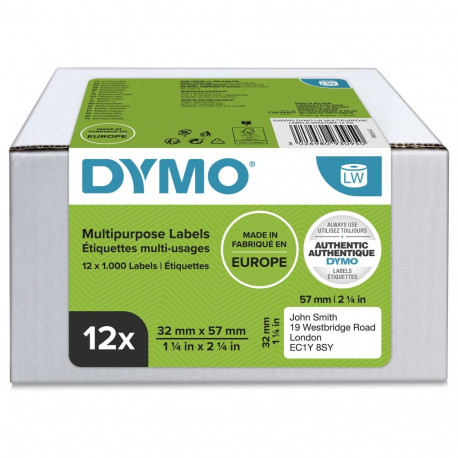 "Dymo Vielzweck-Etiketten 32 x 57 mm wei 12x 1000 St."
