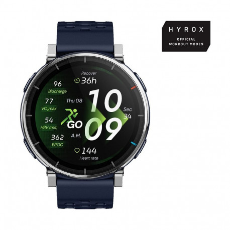 "Amazfit Active 3 Premium Dark Blue Smartwatch HYROX-Modus"