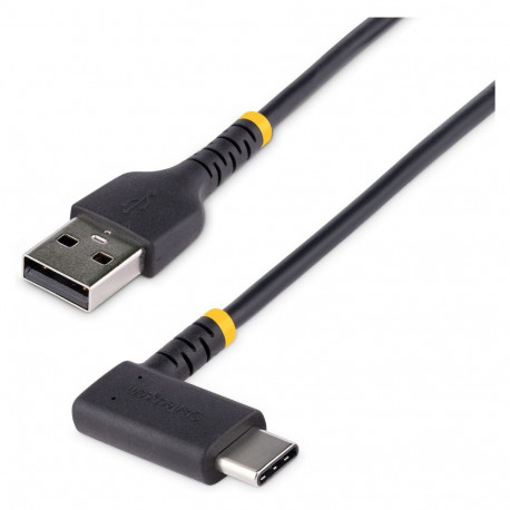 "STARTECH.COM 6in 15cm USB A to C Charging Cable Right Angle Heavy Duty Fast Charge USB-C Cable Dura