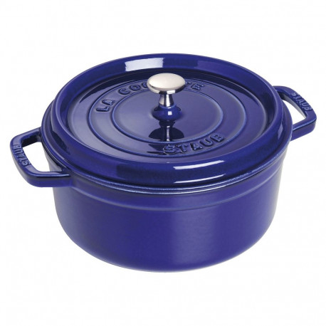 "Staub La Cocotte 26cm rund dunkelblau. Gusseisen"
