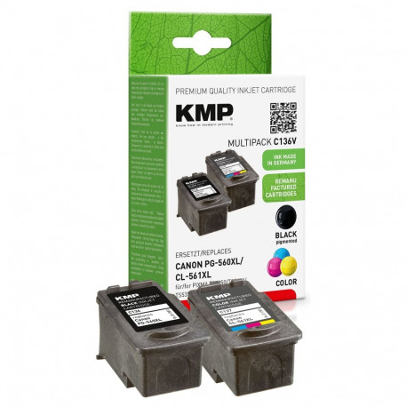 "KMP 1581,4005 MultiPack black pigm. ink, color dye ink ersetzt CANON PG560XL/ CL561XL (3712C001, 37