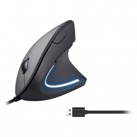 "Equip Ergonomische Maus USB-A Stecker 1.80m Rechts schwarz"
