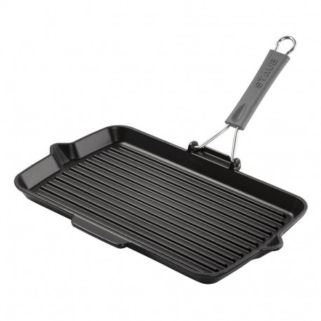 "Staub Grillpfanne induktion rechteckig 34x21cm schwarz"