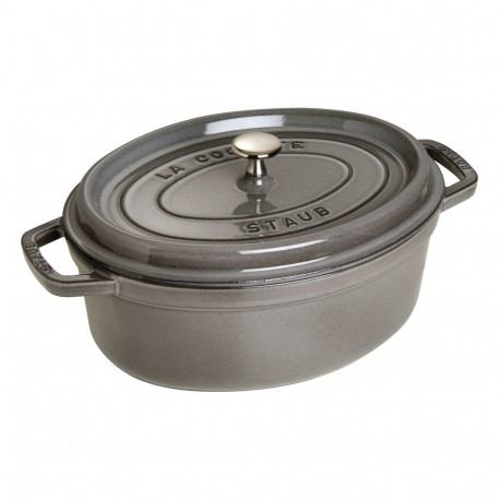 "Staub La Cocotte 31cm oval Graphit-grau. Gusseisen"