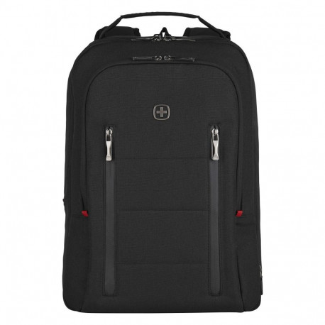 "WENGER City Traveler Carry-On 40,64cm 16Zoll Laptop Backpack w/ 12inch Tablet Pocket Black"