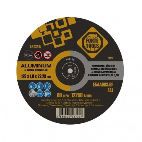 CUTTING DISC FORTE TOOLS 125X1X22 ALU
