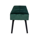 SHOE BENCH VELVET GREEN 100X35X44