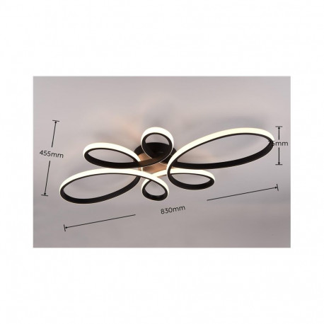 CEILING LED LIGHT FLY 83CM 3000K MATT BL
