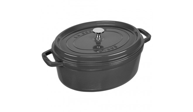 Staub Round Cocotte, 31cm Graphite Grey, Cast Iron
