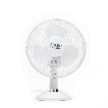 Adler | AD 7302 | Desk Fan | White | Diameter 23 cm | Number of speeds 2 | Oscillation | 22 W