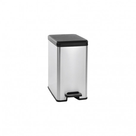 Curver Pedalspainis metalizets Slim Bin 25L sudraba 0802339582 (Boj. iepak.)