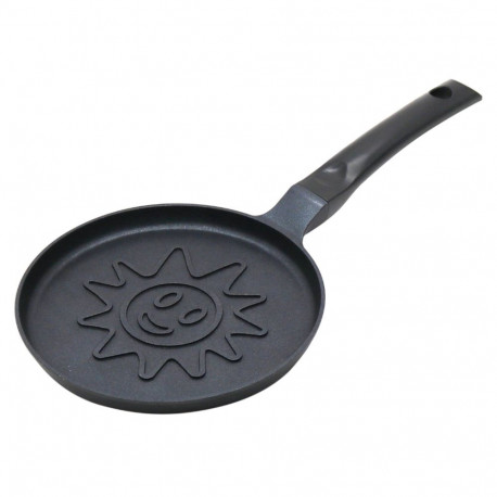 Klausberg pannkookide pann KB-7972 päikesemustriga alumiiniumist mittenakkuva kattega 18cm, must