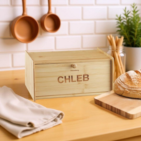Chlebak bambusowy, 39,5×24,5×18cm, klausberg, kb-7934