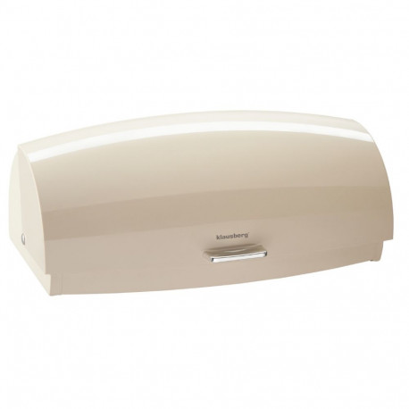 Chlebak, metalowy korpus, klapa z polistyrenu, 45×28,5×17cm, beżowy, klausberg, kb-7932