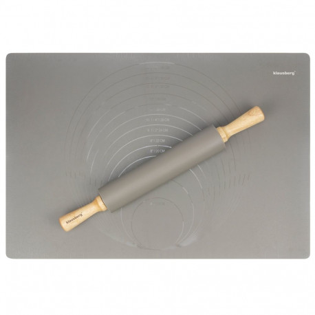 Zestaw stolnica z wałkiem, silikon, szary klausberg