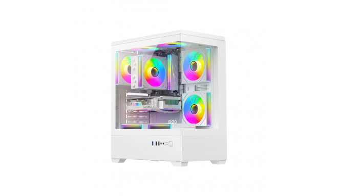 DarkFlash C365 computer case (white) + 5 fans