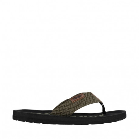 Klapki męskie Wrangler Zane Flipflop czarno-oliwkowe 20261061 58C 41