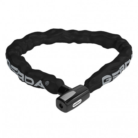 Zapięcie rowerowe Gerda łańcuch, korpus kwadratowy,czarny Contra 900/10W