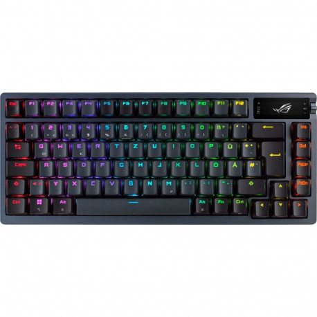 ROG klaviatuur Azoth DE-klahvistikuga ROG NX Red koos määrdekomplektiga, tumehall