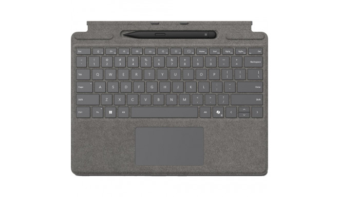 Surface Pro Keyboard mit Slim Pen (platin, DE-Layout, für Surface Pro (11. Edition)/10 for Business/