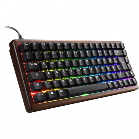 Sharkoon SKILLER SGK50 S3 Wood PBT (wood/black, ES layout, Gateron G Pro 3.0 Yellow)