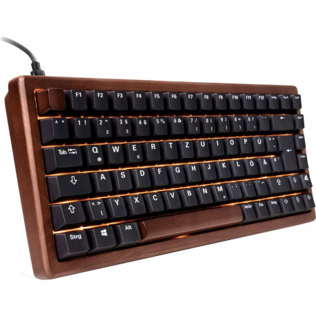 SKILLER SGK50 S3 Wood PBT (holz/schwarz, DE-Layout, Gateron G Pro 3.0 Yellow)