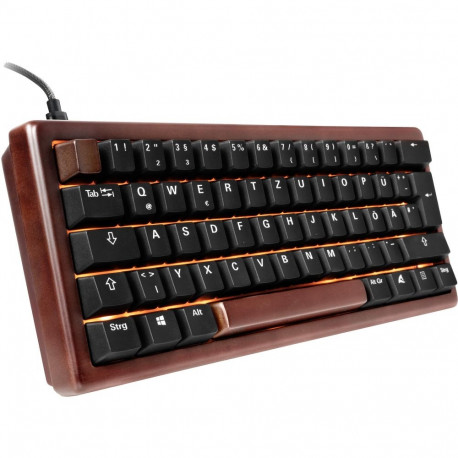 SKILLER SGK50 S4 Gen2 Wood PBT (holz/schwarz, DE-Layout, Gateron G Pro 3.0 Yellow)