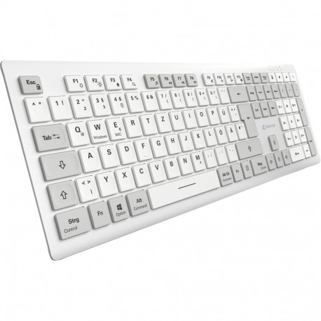 OfficePal klaviatuur K30W DE-klahvistik rubberdome, valge