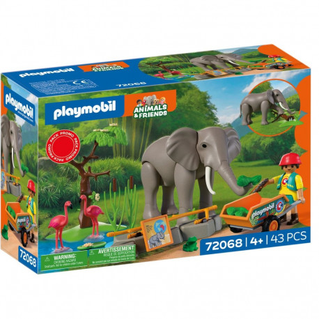 Elevant 72068 koos loomahooldajaga