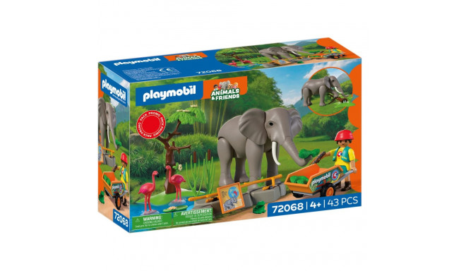 72068 Elefant mit Tierpfleger