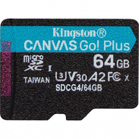 Canvas Go! Plus 64 GB microSDXC (schwarz, UHS-I U3, Class 10, V30, A2)
