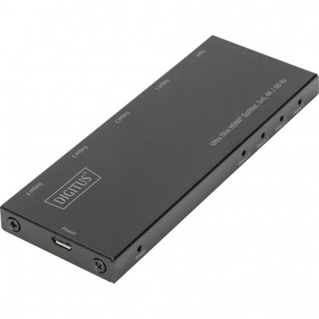 Üliõhuke HDMI-jaotur 1x4 4K/60Hz, must