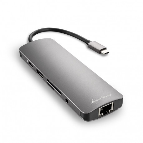USB 3.0 Type C kombineeritud adapter, tumehall