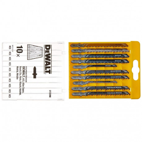 HCS saelehtede komplekt DT2290 10-osaline puidule mõeldud, kollane