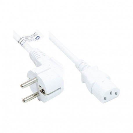 "Good Connections Schutzkontakt-Stecker gew.- C13 weiß 10m"