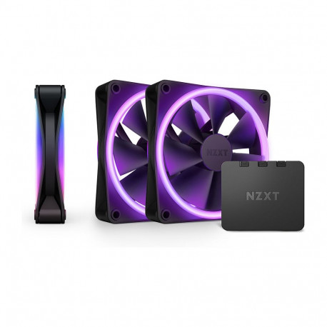 "120mm NZXT F-Serie F120 RGB DUO Lüfter Triple Black RF-D12TF-B1"