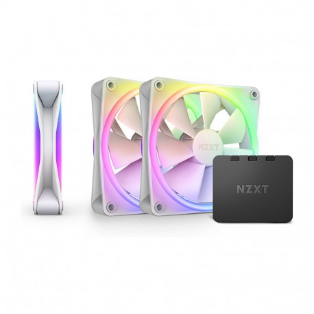 "120mm NZXT F-Serie F120 RGB DUO Lüfter Triple White RF-D12TF-W1"