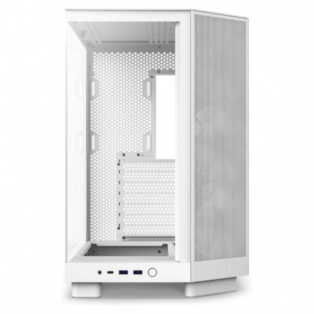 NZXT arvutikorpus H6 Flow RGB klaaspaneeliga CC-H61FW-R1, valge