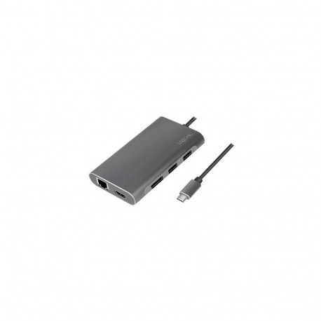 LogiLink UA0382 laptop dock/port replicator Wired USB 3.2 Gen 1 (3.1 Gen 1) Type-C Silver