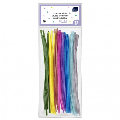 Karvatraat Pastel assortii 6 värvi, pikkus 30cm, 32tk, Interdruk