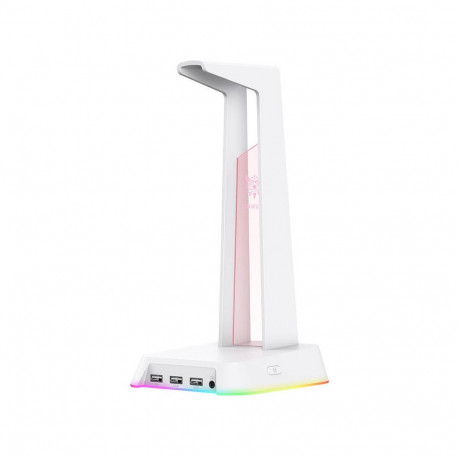 Accessory - ONIKUMA ST-2 Headphone Stand (RGB, 3 USB2.0 ports, White)