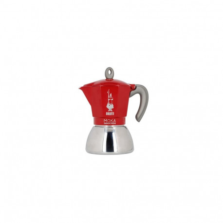 Coffee Maker - Bialetti Moka Induction 4 Cups Stainless Steel 200ml Red/Black
