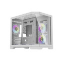 Computer Case - darkFlash Darflash FT418 Mini Tower, M-ATX/ITX, 6 ARGB Fans, White