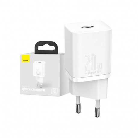 Charger Baseus Super Si 20W USB Type-C Fast Charging White
