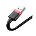 USB Cable - Baseus 1.5a 2m Black/red