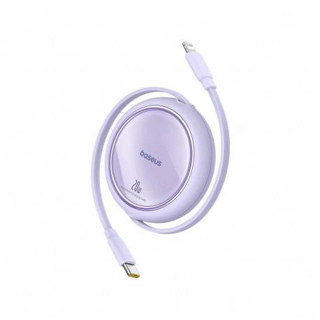 Charging Cable - Baseus Free2Pull USB C to iP Lightning 20W Fast Charging 1m Purple