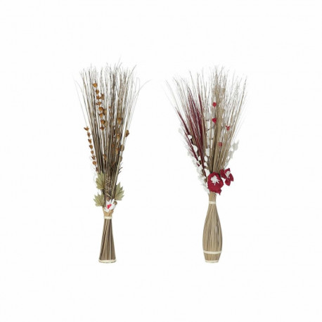Bunch DKD Home Decor 8424001847471 Flowers Natural Red Brown Dried flower (40 x 40 x 150 cm) (2 Unit