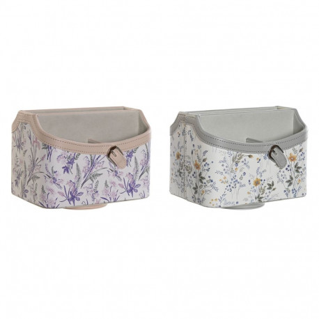 Kaugjuhtimispult DKD Home Decor Valge Hall Lillla Heleroosa 2 Ühikut